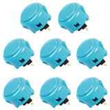 Sanwa JLF-TP-8YT Joystick + Sanwa 8 pcs OBSF-30 Push Button Bundle Kit Color : Light Blue - for Arcade Game 4 & 8 Way Adjustable, Video Game Joystick