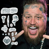 Jason DeFord Temporary Tattoos FULL Face Set - Jelly Singer Rapper Face Tattoos/Bunnie XO Tattoo