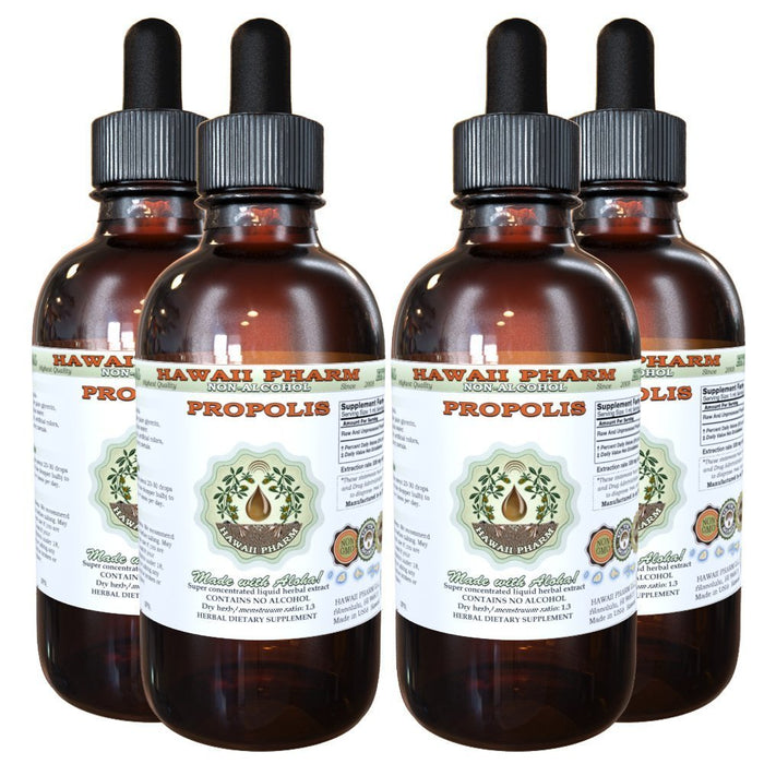 Propolis Alcohol-Free Liquid Extract, Raw Propolis Glycerite 4x4 oz