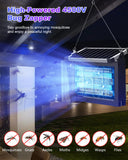 Solar Bug Zapper Outdoor, Waterproof Mosquito Zapper Outdoor Solar Powered, 4500V Electric Bug Zapper Indoor w/Smart Light Sensor, Mosquito Trap Fly Zapper for Patio Kitchen Garage Backyard RVing