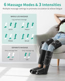 Medcursor Air Compression Leg Massager Leg Massager for Circulation and Pain Relief, 3-in-1 Full Leg Compression Massager, 6 Modes, 3 Intensities, 3 Vibration Functions, Gift for Mom, Dad