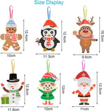 Fennoral 12 Pack Christmas Crafts for Kids Christmas Foam Stickers with Snowman Penguin Santa Claus Elf Gingerbread Man Reindeer Pattern Christmas Arts and Crafts DIY for Kids Boys Girls