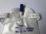 Lifevv 4 Pack Easy-Tap Leg Bag, Urinary Drainage Bag, 32 oz, Anti-Reflux Valve,T-Tap Drain,Cloth Straps