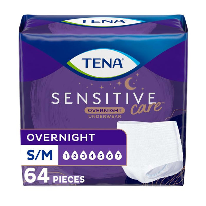 TENA Incontinence Underwear for Women, Overnight Absorbency, Intimates - Small/Medium - 16 Count(Pack of 4)