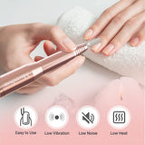 MelodySusie Electric Nail Drill Machine 11 in 1 Kit,PC120I Portable Electric Nail File Efile Set for Acrylic Gel Nails, Manicure Pedicure Tool with Nail Drill Bits Sanding Bands Dust Brush, Gold