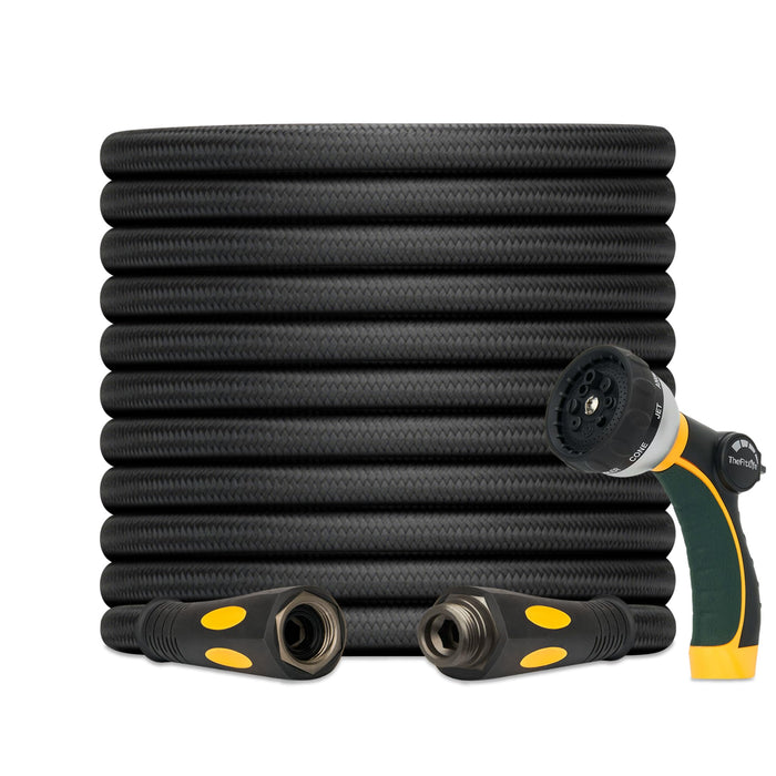 TheFitLife Garden Hose 50 ft - Heavy Duty 50ft Non-Expandable Outdoor Water Hose, Kink Free, Lightweight, Flexible Yet Durable, Ideal for Most Homes, Yards, 1/2 id x 50 feet