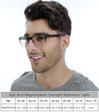 Reading Glasses for Men 4-Pack Stylish Computer Readers with Spring Hinges, Anti Glare/Eye Strain Filter UV Ray Blue Light Blocking Two-tone Reader Eyeglasses,+3.0 Magnification Strength