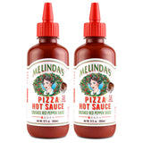 Melinda’s Pizza Hot Sauce - Crushed Red Pepper Sauce Made with Fresh Ingredients, Cayenne Peppers, Garlic, Tomatoes - Gourmet Spicy Pizza Sauce - 12oz, 2 Pack