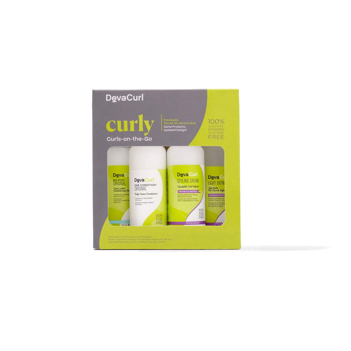 DEVACURL Curly Curls on the Go 4pc Kit 3oz Each Travel Size