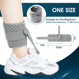 Adjustable Drop Foot Brace Foot Up AFO Brace Unisex Fits for Right/Left Foot Orthosis Ankle Brace Support, Improve Walking Gait, Effective Relieve Pain for Achilles Tendon (Gray)