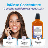 ioRinse Concentrated Irrigant with Active Molecular Iodine, Alcohol-Free Dental Irrigant, for use with Waterpik Water Flossers, and All Other Oral Irrigation Devices