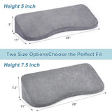 TANYOO Long Wedge Pillow for After Surgery Curved Shaped Turning Wedge Pillow for Side Sleeping Bedridden Patient Products to Prevent Bed Sore and Improve Healing Process No-Slip Bottom Height 5 inch