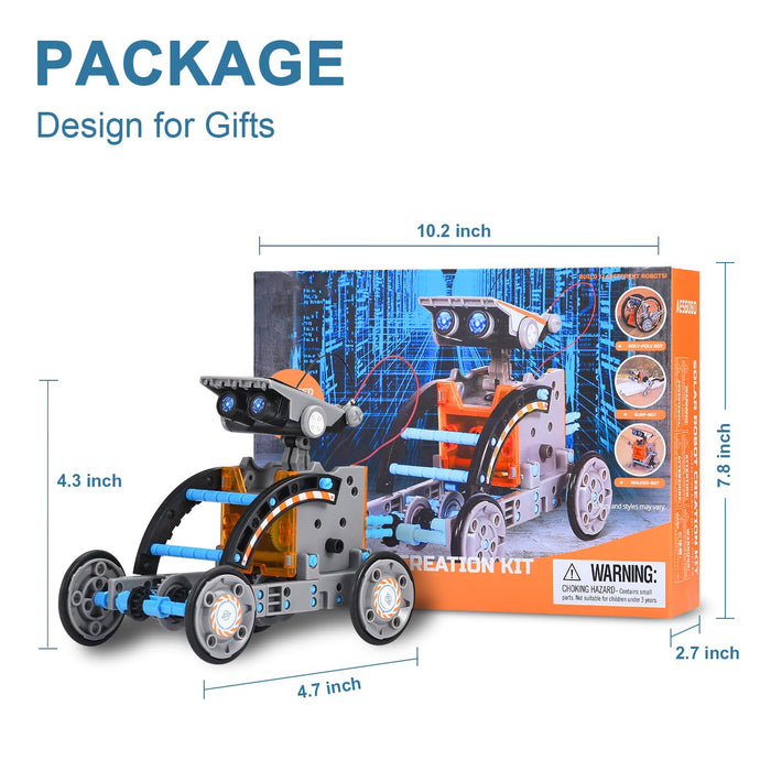 Toys for Ages 8-13,12 in 1 Stem Project Solar Robot Toy for 10 Years Old Autism Boy,Science Kits for Kids Age 8-14,Building Gear Toy Christmas Birthday Gift Idea for Boy Age 8 9 10 11 12 13 14