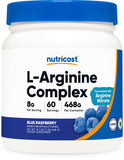 Nutricost L-Arginine Complex (Blue Raspberry, 60 Servings) - Gluten Free, Non-GMO