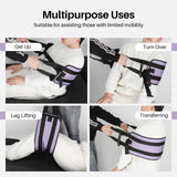 Transfer Nursing Sling for Patients, Mobility Standing and Elderly Safety Lifting Aids, Gait Belts Transfer Belts for Seniors Disabled, Elderly, Injured(Purple)