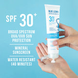 Blue Lizard SENSITIVE Mineral Sunscreen with Zinc Oxide, SPF 30+, Water Resistant, UVA/UVB Protection with Smart Cap Technology - Fragrance Free, 5 oz. Tube