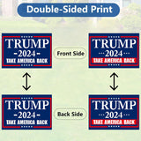 WENWELL Large Trump 2024 Yard Signs 18x24 Inchs with H-Stakes – Double-Sided,Waterproof,UV Resistant,2-Pack Blue,Outdoor Lawn Decoration