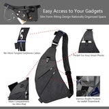 Anti Theft Travel Bags Daypack for Men Women, Slim Sling Bag Crossbody Chest Personal Pocket Bag