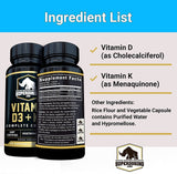 Best Value Max Strength 10,000 iu Vitamin D3 and 1500 mcg Vitamin K2 Supplements 1 Bottle Pk D3K2 Vitamins and Supplements for Health. D3-K2 MK4 Capsules, Best K2D3 Vitamin for Immune System.
