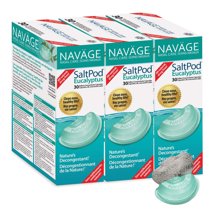 Navage Eucalyptus SaltPod Bundle: 3 Eucalyptus SaltPod Capsule 30-Packs (90 SaltPods)