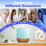 Scent Essential Oil Diffuser 2 Pack Max 200 ML Ultrasonic Cool Mist Humidifiers and Aromatherapy Diffuser 2in1 Have 7-Colour, Night Light Auto Shut-Off Suitable for Office Home Bedroom Office（Yellow）