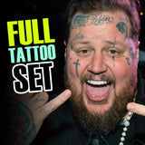 Jason DeFord Temporary Tattoos FULL Face Set - Jelly Singer Rapper Face Tattoos/Bunnie XO Tattoo