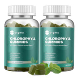 Chlorophyll Gummies for Body Odor Deodorant 2 Pack, Spirulina Chlorella Sugar Free Herbal Supplement for Immune Support, Women Vitamins Gummy Vegan Non-GMO