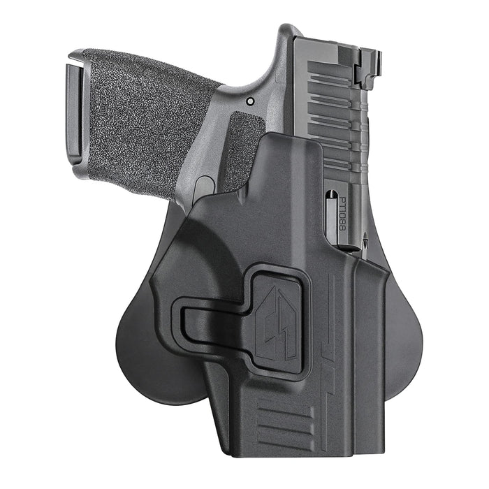 BEDONE Hellcat 9mm Holster for Springfield Hellcat Micro-Compact(Not for Hellcat Pro), Hellcat with Optic, OWB Paddle Holster, Outside Waistband Gun Holster, Adjustable Cant Belt Holster - Right Handed