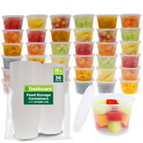 Freshware Food Storage Containers [36 Set] 16 oz Plastic Deli Containers with Lids, Slime, Soup, Meal Prep Containers | BPA Free | Stackable | Leakproof | Microwave/Dishwasher/Freezer Safe