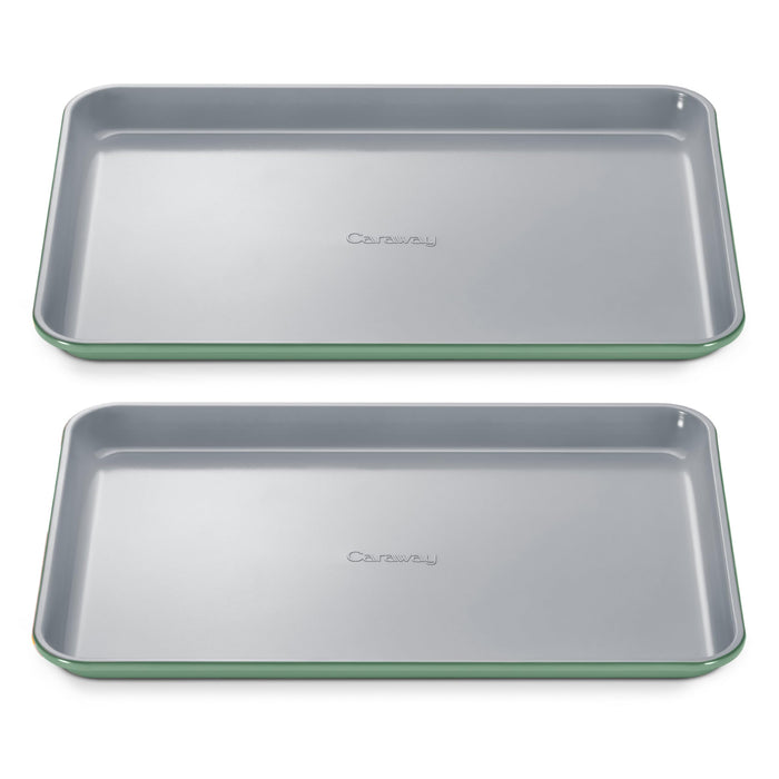 Caraway Non-Stick Ceramic Medium Baking Sheet - Naturally Slick Ceramic Coating - Non-Toxic, PTFE & PFOA Free - Perfect for Baking, Roasting, and More - Medium (15" x 10") - Sage