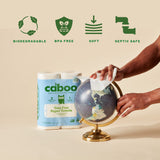 Caboo Tree Free Paper Towels, 8 Rolls, Earth Friendly Sustainable Kitchen Paper Towels with Strong 2 Ply