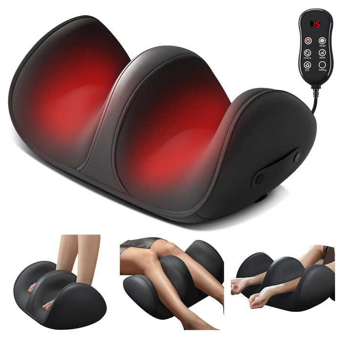 Shiatsu Foot Massager Machine with Heat, Foot and Calf Massager,Delivers Relief for Tired Muscles and Plantar,Deep Tissue Massager, Pain Relief, Promotes Blood Circulation Gifts for Women Men Gray