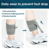 Adjustable Drop Foot Brace Foot Up AFO Brace Unisex Fits for Right/Left Foot Orthosis Ankle Brace Support, Improve Walking Gait, Effective Relieve Pain for Achilles Tendon (Gray)