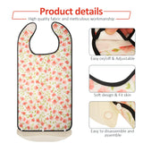 Bravace 4 Pack Adult Bibs for Women Washable Reusable Waterproof Clothing Protector with Detachable Crumb Catcher, Adult Bibs for Eating Bibs for Elderly Women and Men, Senior Citizen Feeding Bibs