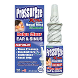 Pressureze Xtra - Natural- Preservative Free - Sterile Nasal Spray - for Severe Sinus Congestion Relief - Opens Blocked Ear Canals, Snoring | 245 Sprays, 34 ml (Pack of 1)