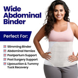 Plus Size Abdominal Binder Post Surgery Tummy Tuck | Postpartum Belly Band Wrap | Post C Section Belly Binder | Stomach Compression Hernia Belt For Men or Women After Pregnancy, Hysterectomy (4XL)