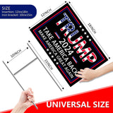 Trump Yard Signs 2024,2PACK 18x12In Double-Sided Take America Back Trump 2024 Four More In 24 Campaign Signs With H-Stakes MAGA Sign Vote For Trump Vance Garden Lawn Parade Handheld Rally Decor