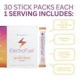 Youngevity Official ElectroFuel Natural Energy Drink Mix - Raspberry Electrolyte Powder - Energy and Hydration - 30 Sticks