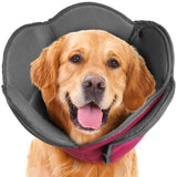 IDOMIK Dog Cone for Dogs After Surgery, Comfy Soft Dog Cones for Large Medium Small Dogs Cats, Adjustable Protective Dog Recovery Collars & Cones Alternatives to Prevent Pets from Licking Wounds,XL