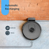 Robot Vacuum and Mop Combo, 3 in 1 Mopping Robotic Vacuum with Schedule, App/Bluetooth/Remote, Max Suction 1600Pa, Self-Charging Robot Vacuum Cleaner, Slim, Ideal for Hard Floor, Pet Hair, Carpet