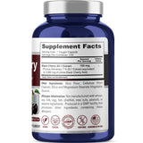 NusaPure Black Cherry Extract 3,000mg 250 Veggie Capsules Max Potency, Non-GMO, Bioperine