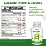 Franguly Active B Complex Liposomal B Vitamins with Choline & Inositol, 90 Softgels High Potency B1, B2, B3, B5, B6, Biotin, Folate, Methylated B12- Immune, Energy, Brain & Heart Support Supplements