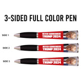 Trump Collectors Set Ballpoint Pen, Black Grip, MAGA Trump 2024 Design, Trump Merchandise Donald Trump Gifts for Men & Women, Make America Great Again Donald Trump Pen - Imprinted In USA (3-Sided Pen)