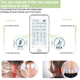 Belifu Tens Unit Muscle Stimulator Independent 24 Modes, Pulse Massager Touchscreen Tens EMS Machine for Neck Back Arms Chronic Pain Relief Sciatica Tendonitis Plantar Body Building