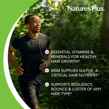 NaturesPlus Ultra Hair, Sustained Release - 60 Vegetarian Tablets - Natural Hair Growth Supplement For Men & Women - Longer, Thicker Hair - Gluten-Free - 30 Servings