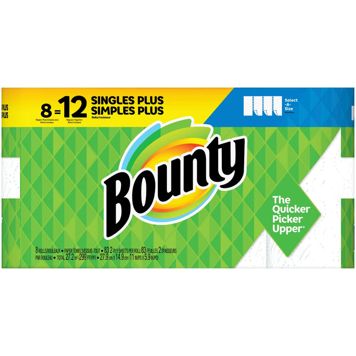 Bounty® Select-A-Size® 2-Ply Paper Towels, 83 Sheets Per Roll, Pack Of 8 Rolls