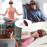 ZIMASILK Adjustable Pure Mulberry Silk Sleep Mask, 3D Contoured Cup Eye Mask for Sleeping, Super Soft Breathable Blindfold, Perfect Blocks Light for Sleeping. (Burgundy)