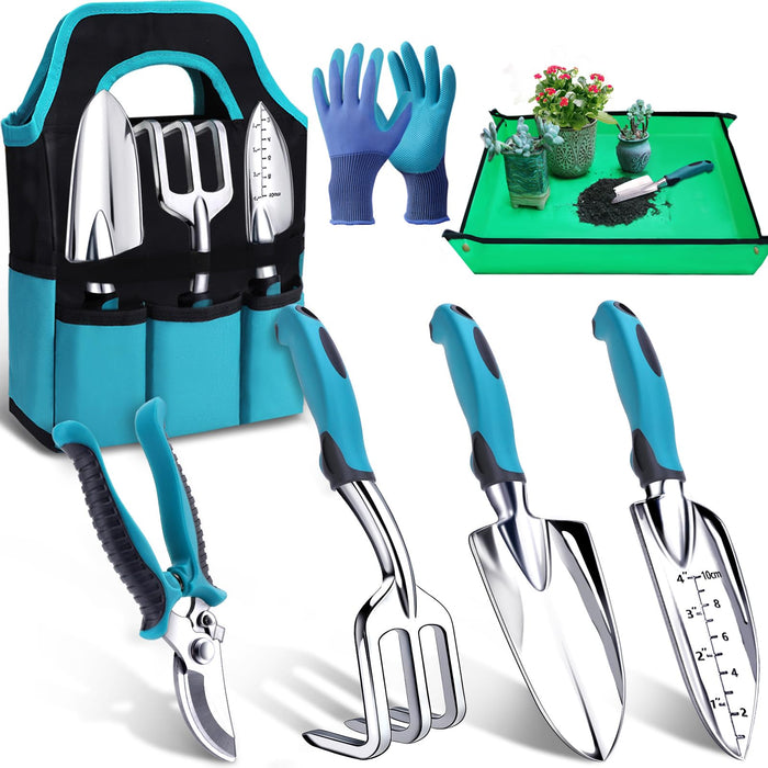 Kynup Garden Tools, Gardening Tools Set with Garden Hand Shovel, Garden Trowel, Rust Resistant Gardening Essentials, Supplies, Garden Stuff, Gardening Gifts Kits for Women