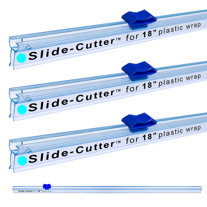 3418, Slide Cutter, Replacements, for 18” Foodservice Plastic Wrap Film - 3 Pack