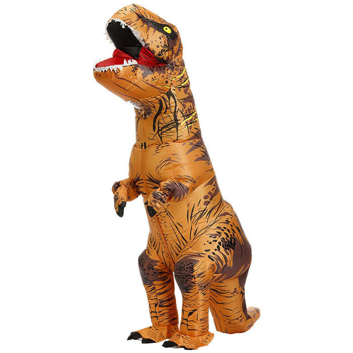 TO.BE.NO.1 Towards The First inflatable dinosaur costume adult, T-Rex Dinosaur Costume Adults Funny Cosplay Halloween (Brown Dinosaur)